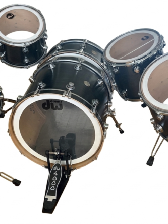 DW Collectors Series Maple Ebony Satin Oil Drumset